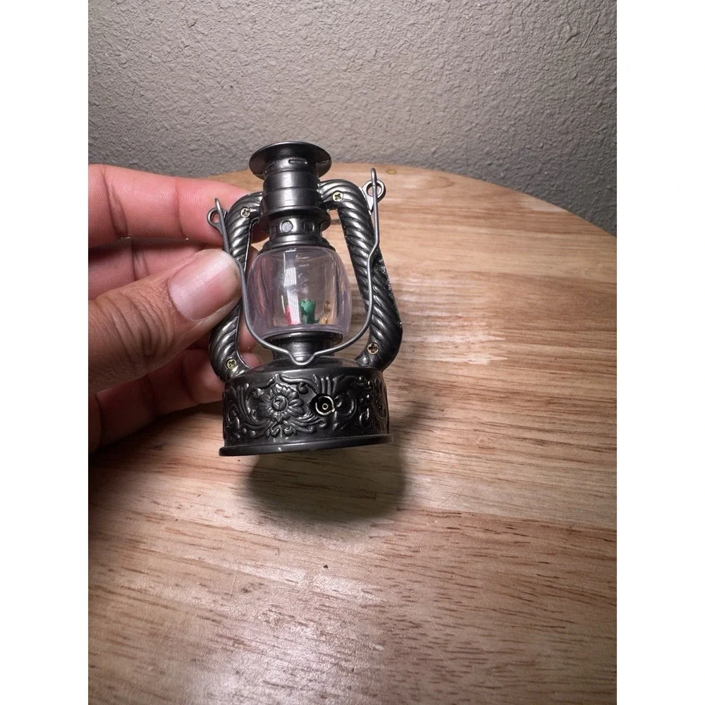Copper‎ Vintage Minature Oil Kerosene Lamp Light Pencil Sharpener